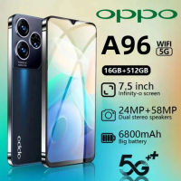 【รับประกัน1ปี】ใหม่100%ของแท้ OPP0 A96 5G 7.5นิ้ว โทรศัพท์มือถือ รองรับ2ซิม Smartphone 4G/5G โทรศัพท์มือถือ โทรศัพท์สมา RAM16GB+ROM512GB โทรศัพท์ถูกๆ Android12.0 มือถือ Mobilephone ส่งฟรี มือถือราคาถูกๆ โทรศัพท์สำห รับเล่นเกม โทรศัพท์ ถูกๆ ดี Reno8โทรศัพท์