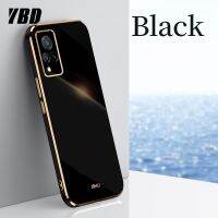 YBD เคสโทรศัพท์ชุบโลหะสำหรับ Vivo,เคสป้องกันกล้องทรงตรงหรูหราสำหรับ Vivo V21 4G 5G