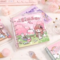 80pcs Cute sakura girl travel study loose-leaf Notebook Cartoon Goal Schedules DIY Diary Scrapbook Decoration Stationery Sticker