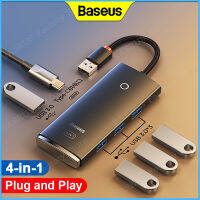 Baseus 4-In-1 HUB Adapter USB 3.0 OTG Funtion สำหรับ USB-A Type-C 5Gbps Max Transmission สำหรับ Window OS Linux Vista