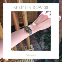 นาฬิกา ผู้หญิง นาฬิกาข้อมือ ผญ รุ่น Keep It Grow 08 นาฬิกาสไตล์เกาหลี สายแสตนเลส100%  กันน้ำกันเหงื่อ