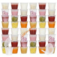 50Pcs Disposable BPA-Free Baby Food Storage Containers with Hinged Lids