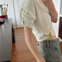 Spot Unity Mode Hot Navel Short Twisting The Top Of Female Xia Xiaoyou Casual Flower -Sleeved T