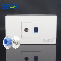 【NEW】 A.One Traders SeTo 120 Type TV Connector + Optical SC Panel Wall Plate Socket Keystone Plate