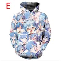 เสื้อกันหนาวแขนยาวมีฮู้ดพิมพ์ลายการ์ตูน Anime alisister Ahegao 3D