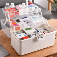 3 Layer Large Capacity First Aid Kit Container Storage Box Plastic Pill Case Home Emergency Medicine Chest Organizer With Handle