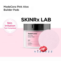 Skinrx Lab MadeCera Pink Aloe Builder Pads 140mL 60ea แผ่นเช็ดบำรุงผิวแบบไม่ล้างออก ที่ช่วยเติมเต็มความชุ่มชื่น ทำความสะอาด และปลอบประโลม ด้วยสารสกัดจากว่านหางจระเข้สีชมพู 10,000 ppm กรดไฮยาลูโรนิก 7 ชนิด และ pink Complex จากดอกไม้ 8 ชนิด ผ่านการทดสอบแล้ว