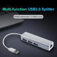 3 Usb Ports Usb Type C To Ethe 5gbps 3.0 2.0 Data Hub Data Hub Portable Aluminum Alloy Usb-c Hub For Macbook Windows Mini