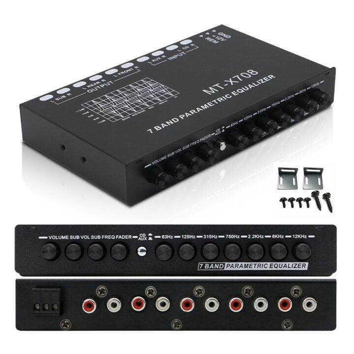 Professional 7 Band Car Equalizer Multifunctional Car Audio EQ Tuning