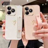 VRQR 2023เคสลายใหม่สำหรับ Tecno Spark 10C Spark 10 Pro Spark10 4G กรอบสายรัดข้อมือตัวยึดชุบสุดหรูกรอบโลหะแบบนิ่ม