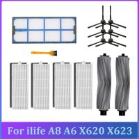 14Pcs Replacement Parts Kit for A8 A6 X620 X623 Robot Vacuum Cleaner Roller Main Brush Primary Filter Side Brush