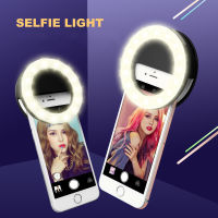 LED Selfie ไฟเซลฟี่ แฟลชมือถือ วงแหวนเซลฟี่ Selfie LED Ring Light แบบUSB ใช้กับมือถือ iPhone iPad Samsung Vivo Oppo  J14