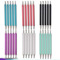 【FCL】❐卐 5pcs Set Dotting Ended Handle Color Needle Rhinestones Manicure