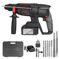 21V Brushless Heavy Duty 4ฟังก์ชั่นโรตารี่สว่านเจาะ1 I-Nch SDS-Plus ด้ามจับปรับได้ Handle 980 RPM สว่านไร้สายชุดรื้อถอน9สิ่งที่แนบมาและกล่องใส่ของ,