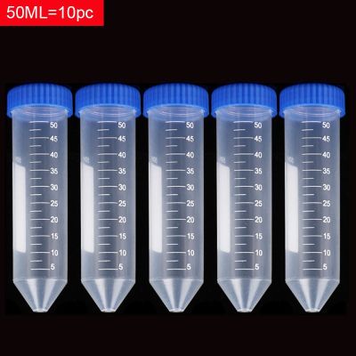 【YF】✵❏  50ml Plastic Centrifuge Tube Bottom Freestanding Scientific Experimental with Scale 10pc