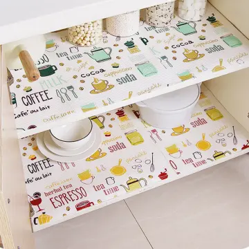 1roll Kitchen Cabinet Liner, Shelf Drawer Liner, Cabinet Mat Liner, Paper  Moisture-Proof Waterproof Dust Proof Non-Slip Fridge Table Pad Shelf Paper F