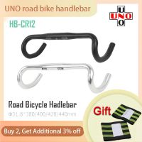 UNO CR12แฮนด์จักรยาน,อุปกรณ์เสริมจักรยานเสือหมอบทำจากอะลูมิเนียมอัลลอยผิวด้านขนาด31.8*380/400/420/440มม.