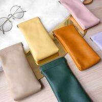 【cw】hot Glasses Storage Closure Super Soft Leather Small Sunglasses