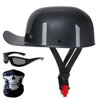 2022 New Vintage Motorcycle Helmet baseball cap helmet mens and womens childrens scooter half face Vintage four seasons hatTH