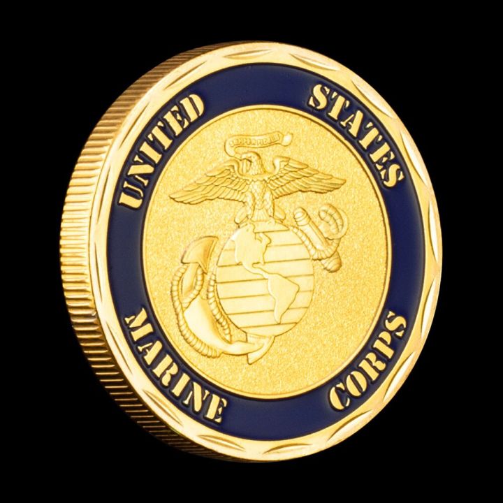 เหรียญที่ระลึกสร้างสรรค์เหรียญของที่ระลึกชุบทองสะสมกองทหารทางทะเลที่8กองกำลังทหารเรือสหรัฐอเมริกา