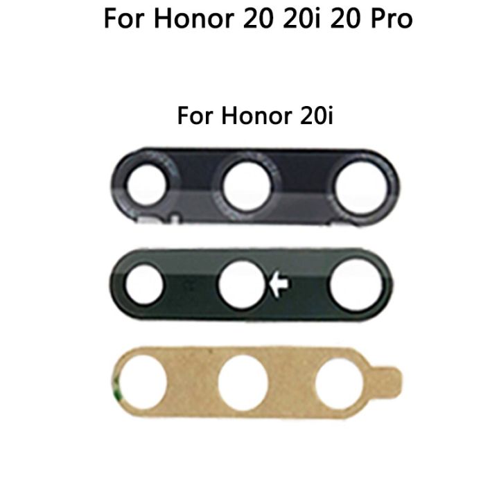 สำหรับ-honor-20-back-กระจกกล้องมองหลังฝาปิดเลนส์สำหรับ-huawei-honor-20-20i-20-pro-ที่มีสติกเกอร์อะไหล่เปลี่ยนเทปชิ้นส่วน