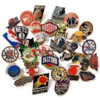 【hot sale】 ☾ B36 NBA Lakers Warriors Heat Nets Spurs Celtics Bucks Clippers Basketball Team Badge Metal Badge Brooch Cap Pins Metal