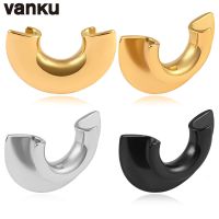 Vanku ต่างหูสเตนเลสสตีลไม่ก่อให้เกิดอาการแพ้2ชิ้น,อัญมณีประดับร่างกายแฟชั่นระเบิดหูยืด