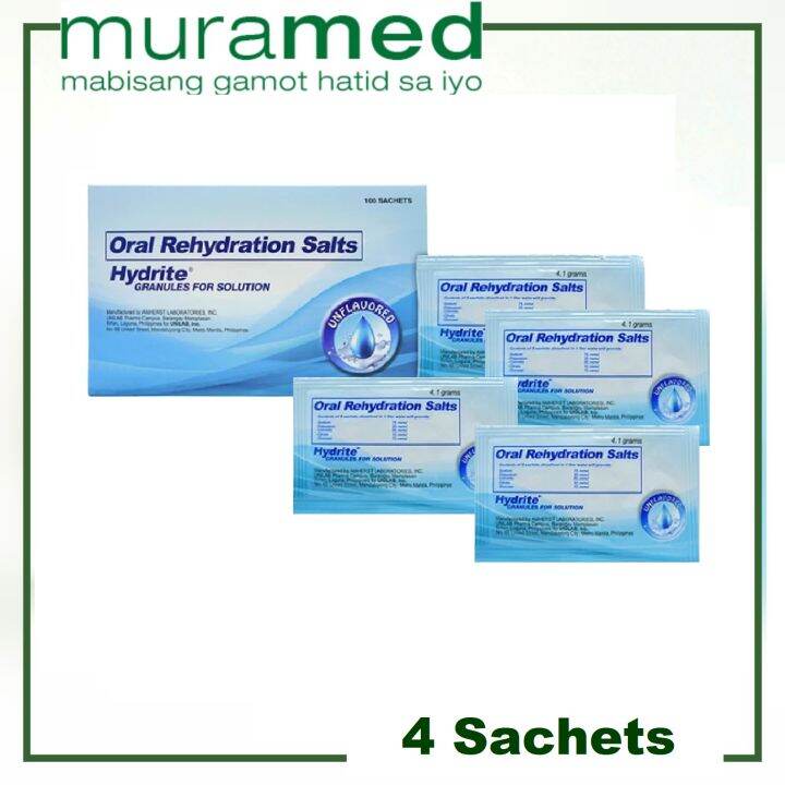 Hydrite Oral Rehydration Salts (Unflavored) 4's Lazada PH