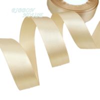 (25 yards/roll) 1" (25 mm) Champagne Single Face Satin Ribbon Webbing Decoration Gift Christmas Ribbons Gift Wrapping  Bags