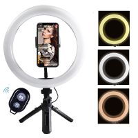 □ Portable Selfie Ringlight Adjustable Tripod Remote Photography Lighting Phone Photo Led Ring Fill Light Lamp Youtube FIll