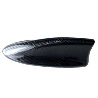 Car Black Real Carbon Fiber Decorative Shark Fin Antenna Cover Trim Stickers for Subaru WRX Impreza STI 2015-2019