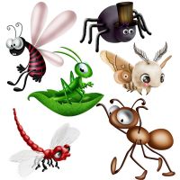 【LZ】▲■  Three Ratels CX53 Cute insect home decoration cartoon Wall Sticker