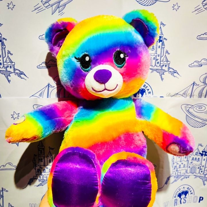 ขายดี-ตุ๊กตาหมีบิ้วอะแบร์-สีรุ้ง-เรนโบว์เฟรน-build-a-bear-สินค้ามือสองคุณภาพสูงนำเข้าจากอเมริกา