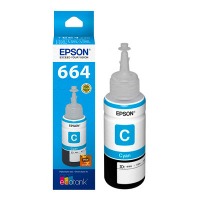 Epson Ink 664 Cyan cartridge EPSON 70 ml - หมึกสีฟ้า Epson T664200 ของแท้ประกันศูนย์ 100%