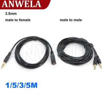 Connection Audio jack 3.5mm male-female stereo