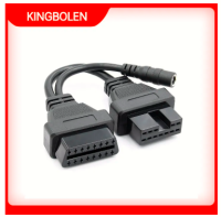 อะแดปเตอร์เชื่อมต่อ OBD2 16pin สำหรับมิตซูบิชิ12pin กับ OBDII ตัวเมีย OBD1สายเชื่อมต่อ OBD2พร้อมอะแดปเตอร์ไฟ