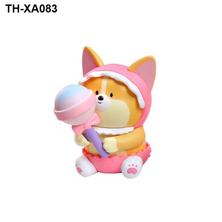 hamburg-corgi-puppy-dog-sweet-doll-blind-box-office-model-toy-baking-a-cake-decoration-furnishing-articles