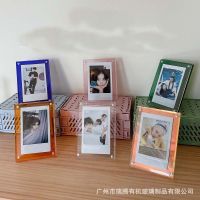 [COD] Cross-border simple and creative 3-inch photo frame acrylic set transparent laser card display strong