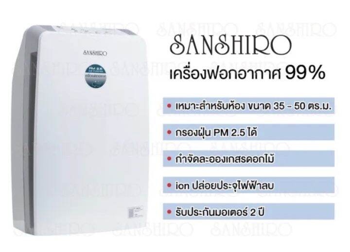 sanshiro-เครื่องฟอกอากาศ-รุ่น-sf-23a-ลดกลิ่น-ฝุ่นละออง-ป้องกันภูมิแพ้-ป้องกันpm2-5