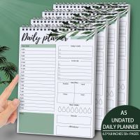 Daily Planner Notebook Journal 52 Sheets Undated To Do List Checklist Memo Pad Organizer with Hourly Schedule Task Meal Plan