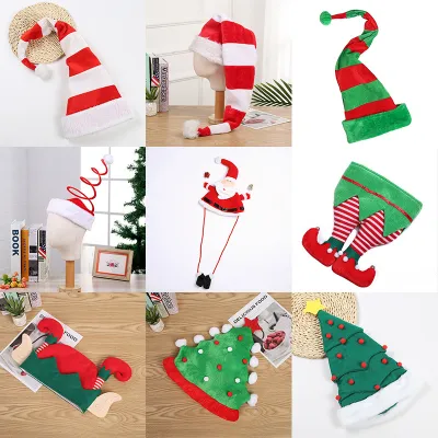 Party Clown Reindeer Bendable Adjustable Long Hat Headbands Funny Cute Headwear Gifts Children Navidad Christmas