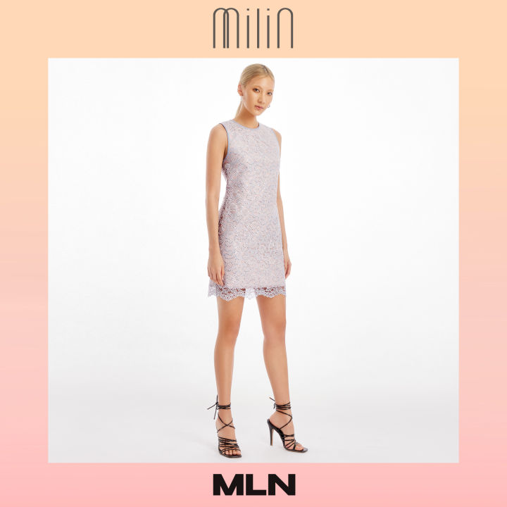 milin-sleeveless-lace-dress-ชุดเดรส-แขนกุด-ผ้าลูกไม้และเลื่อม-bliss-dress