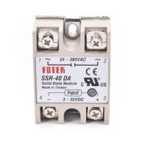 Fulai Industrial Solid State รีเลย์ SSR 40A พร้อมธงป้องกัน SSR-40DA 40A DC Control AC