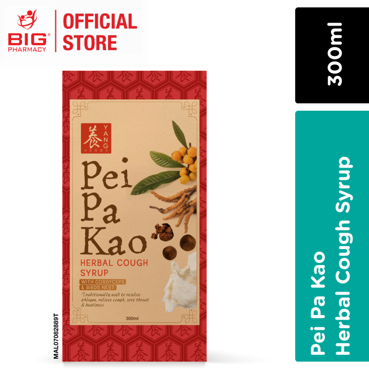 Yang Herbs Pei Pa Ko with Cordyceps and Bird Nest Herbal Cough Syrup