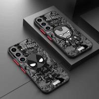 Phone Case for Samsung Note 20 Ultra 10 Plus S23 S22 S21 S20 FE S10E S10 Matte Funda Cartoon Marvel Groot Spiderman Phone Cases