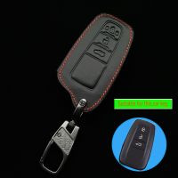 lujie Leather Key Case For Toyota Camry Chr Corolla Rav4 Avalon Land Cruiser Prado Prius Remote Fob Cover 3 Button 2018 2019 2020