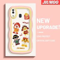 JIUMOO เคส M10s ปลอกสำหรับ Samsung กาแล็คซี่ A20s A20 A30ลายการ์ตูนแฟชั่นแบรนด์สุดสร้างสรรค์เลนส์กล้องถ่ายรูปขอบเคสโทรศัพท์แบบใสกันกระแทกเคสนิ่มซิลิโคนใสเรียบง่าย