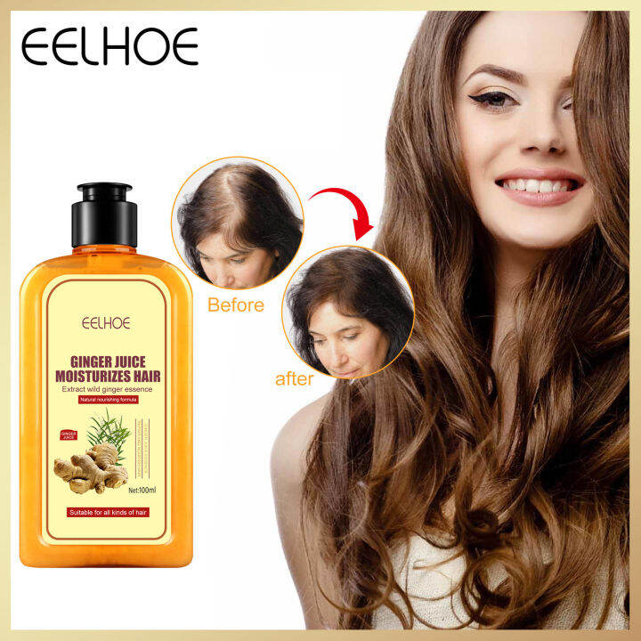 Instant Ginger Hair Regrowth Shampoo Ginger Juice Pure Organic Hair
