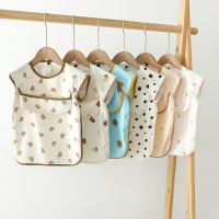 【DT】hot！ Baby Kids Toddler Short Sleeve Scarf Smock Feeding Bib Apron Infant Boys Burp Bibs Drooling