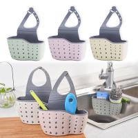 Home Storage Kitchen Sink Holder Racks Drain Basket Adjustable Soap Sponge Shelf Hanging Drain Basket Bag Kitchen Accessories Other Specialty Kitchen